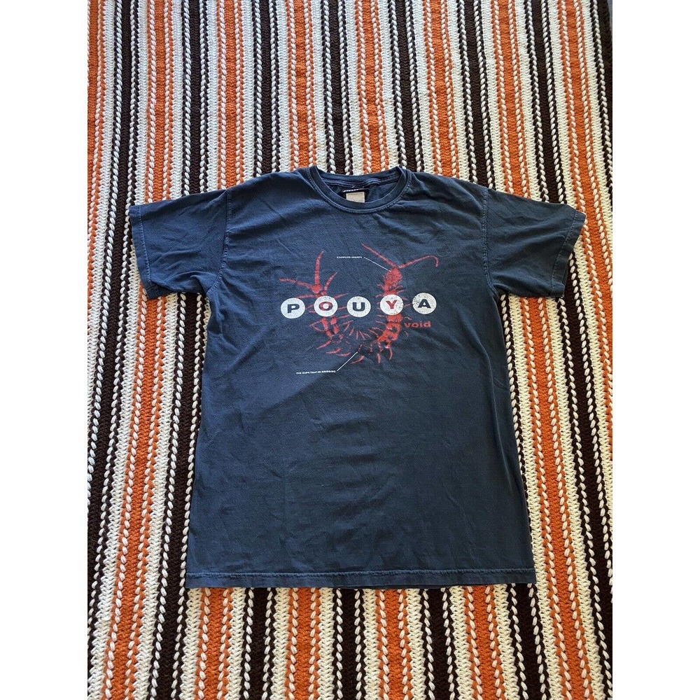 Pouya Void Centipede Tour Music Shirt Black Size Medium 20x27 RARE